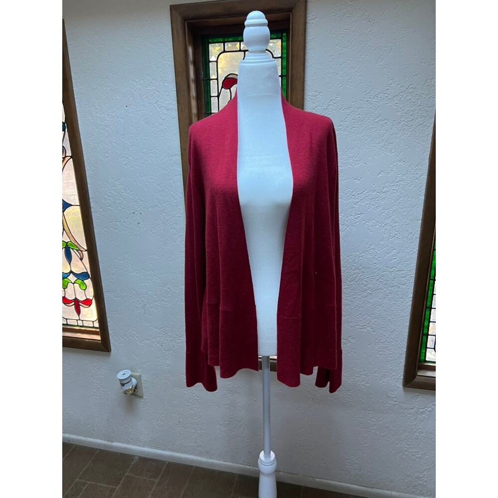 Eileen Fisher Women's Red Cardigan 100% Cashmere Size Large